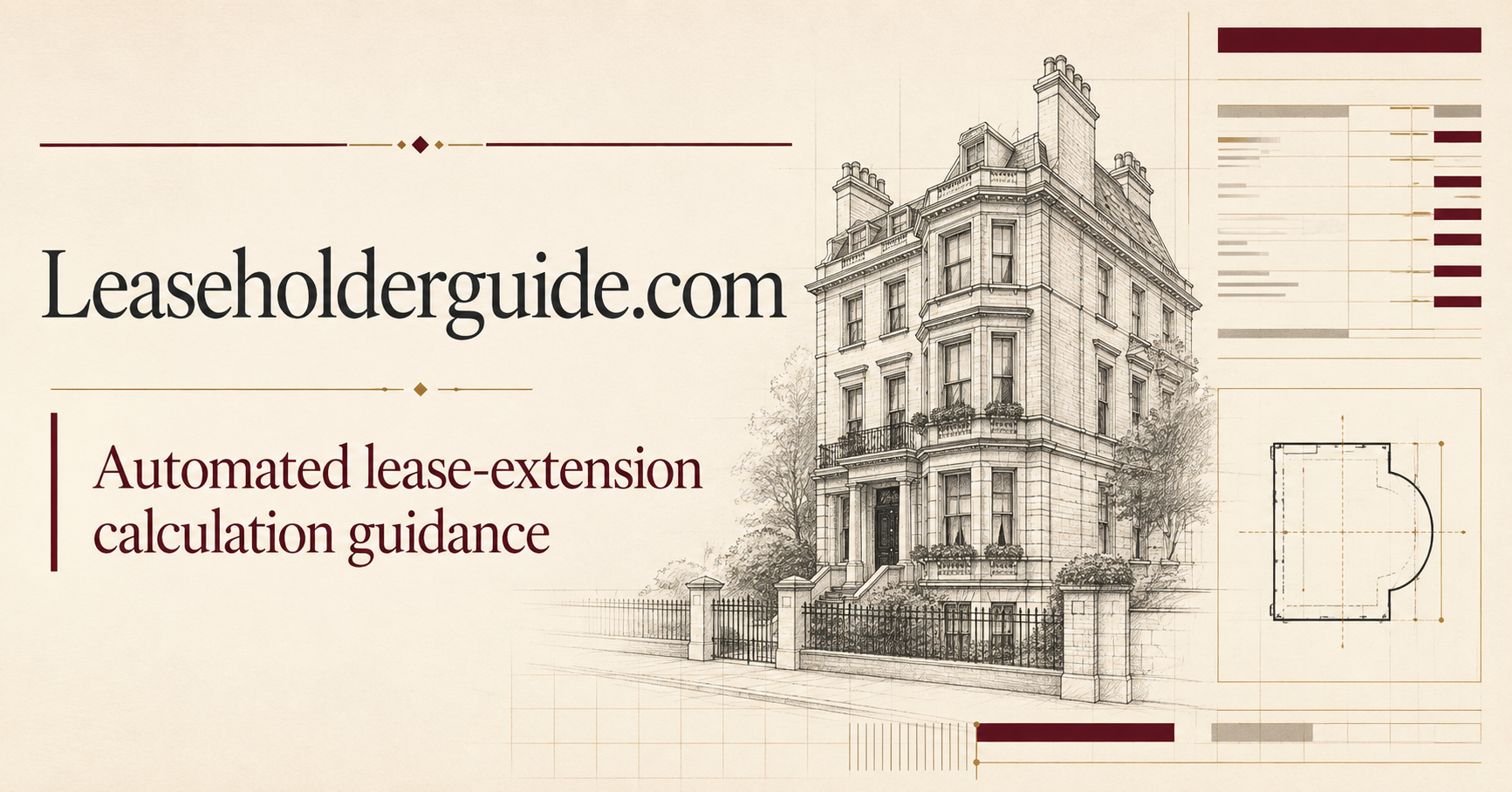 Illustration of a residential leasehold building beside an automated guidance report